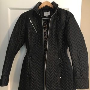 Black lightweight quilted jacket
